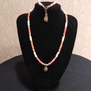 Conjunto en Coral Salmón y Perla Río