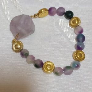 Pulsera con ágatas y fluorita