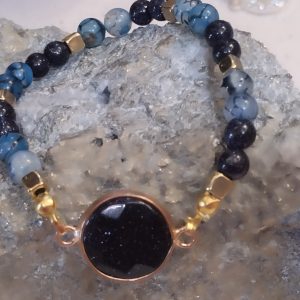 Pulsera de lluvia de estrellas y agatas